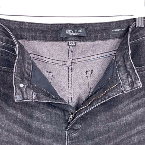 JUDY BLUE High Rise Tummy Control Straight Leg Jeans Size 15/32 Black # JB88677 - Picture 9 of 15